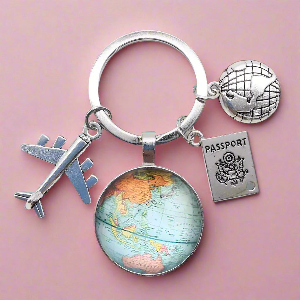 World Map Keychain
