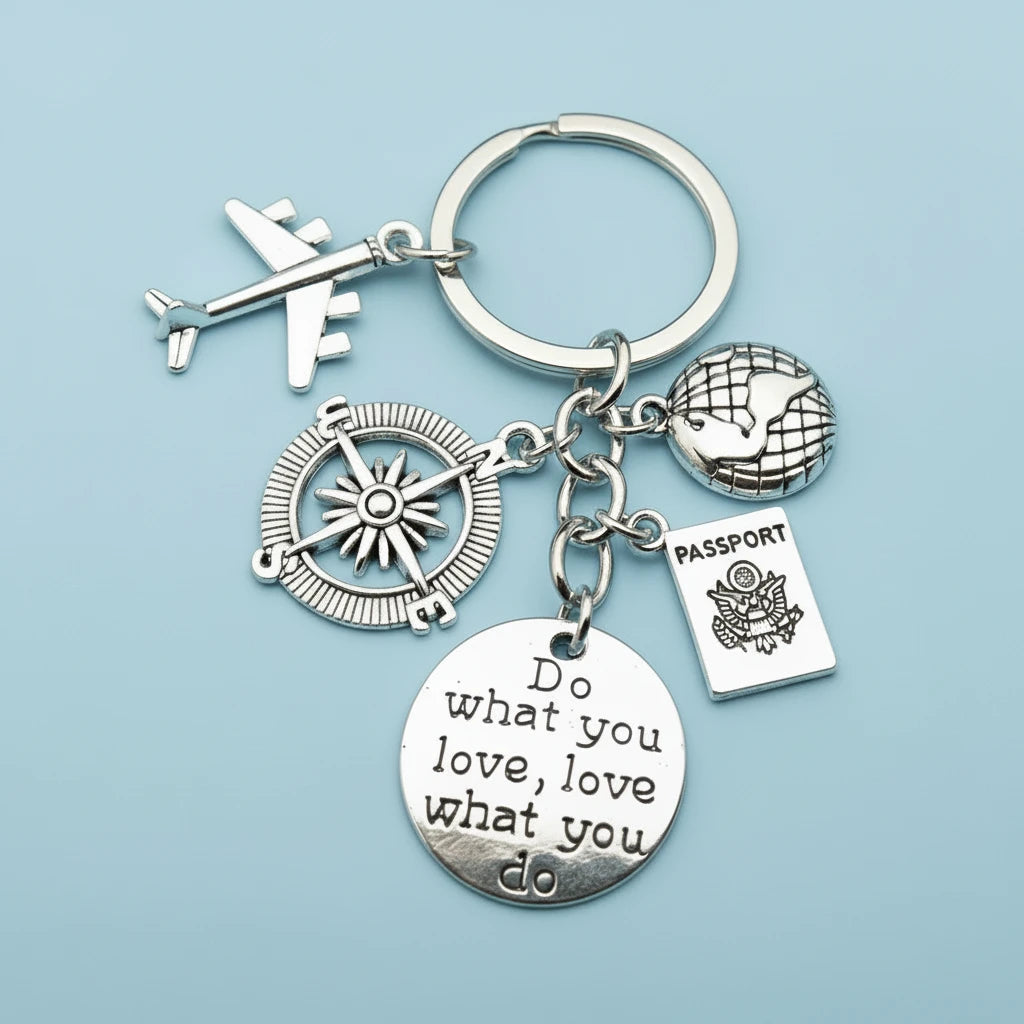 World Travel Keychain