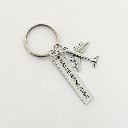 Kiss Me Before Flight Keychain